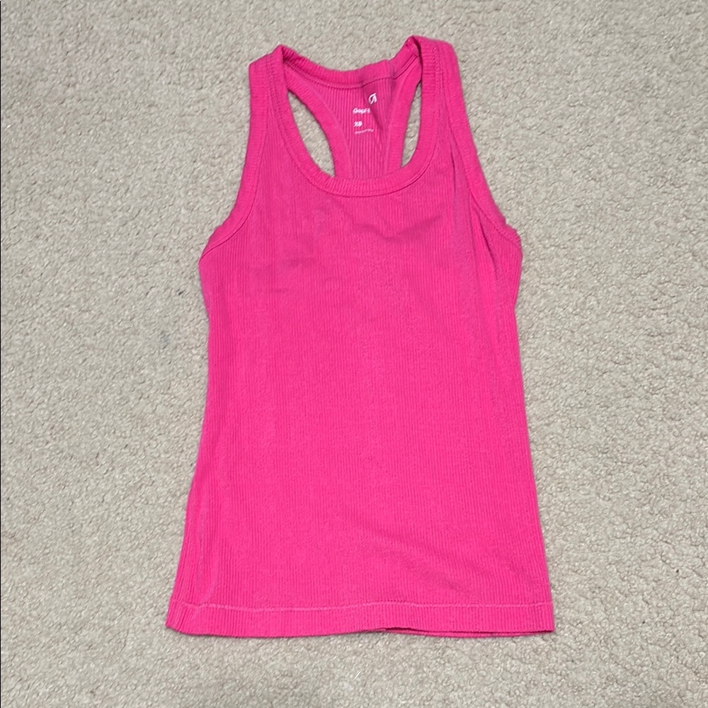 GAP Pink Fitted Sleeveless Tank Top
